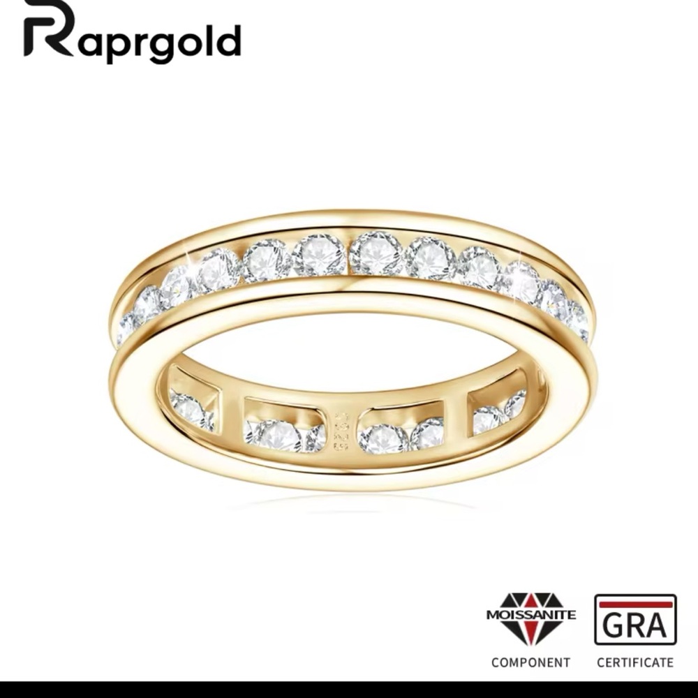 1003 -Labs-grown Gold Moissanite Ring band